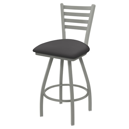 Holland Bar Stool Co 36" Swivel X-Tall Bar Stool, Nickel Finish, Canter Storm Seat X410